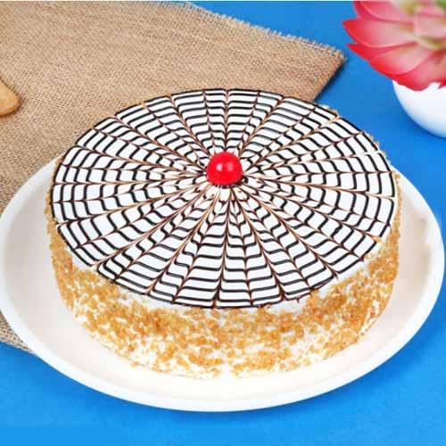 Caramel Butterscotch Crunch Delight Cake - 500 gm - Eggless | Creamingo