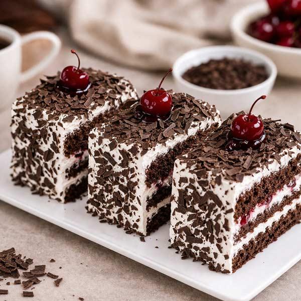 Black Forest Cream Pastry (Set of 3) - Set of 3 - Eggless | Creamingo