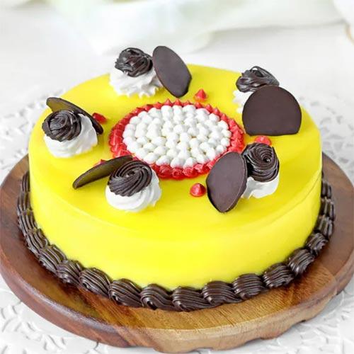 Fresh Pineapple Cream Bliss Cake - 500 gm - Eggless | Creamingo